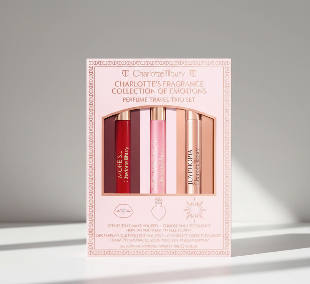 FRAGRANCE COLLECTION OF EMOTIONS PERFUME TRAVEL TRIO SET LIMITED EDITION FRAGRANCE KIT